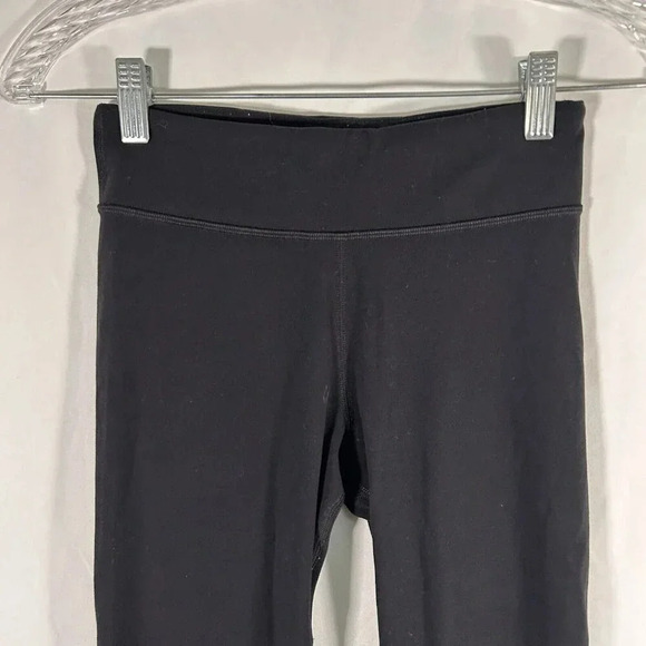 Athleta Girl Leggings Girls Large Solid Black Pull On Stretchy Drawstring - Picture 2 of 6